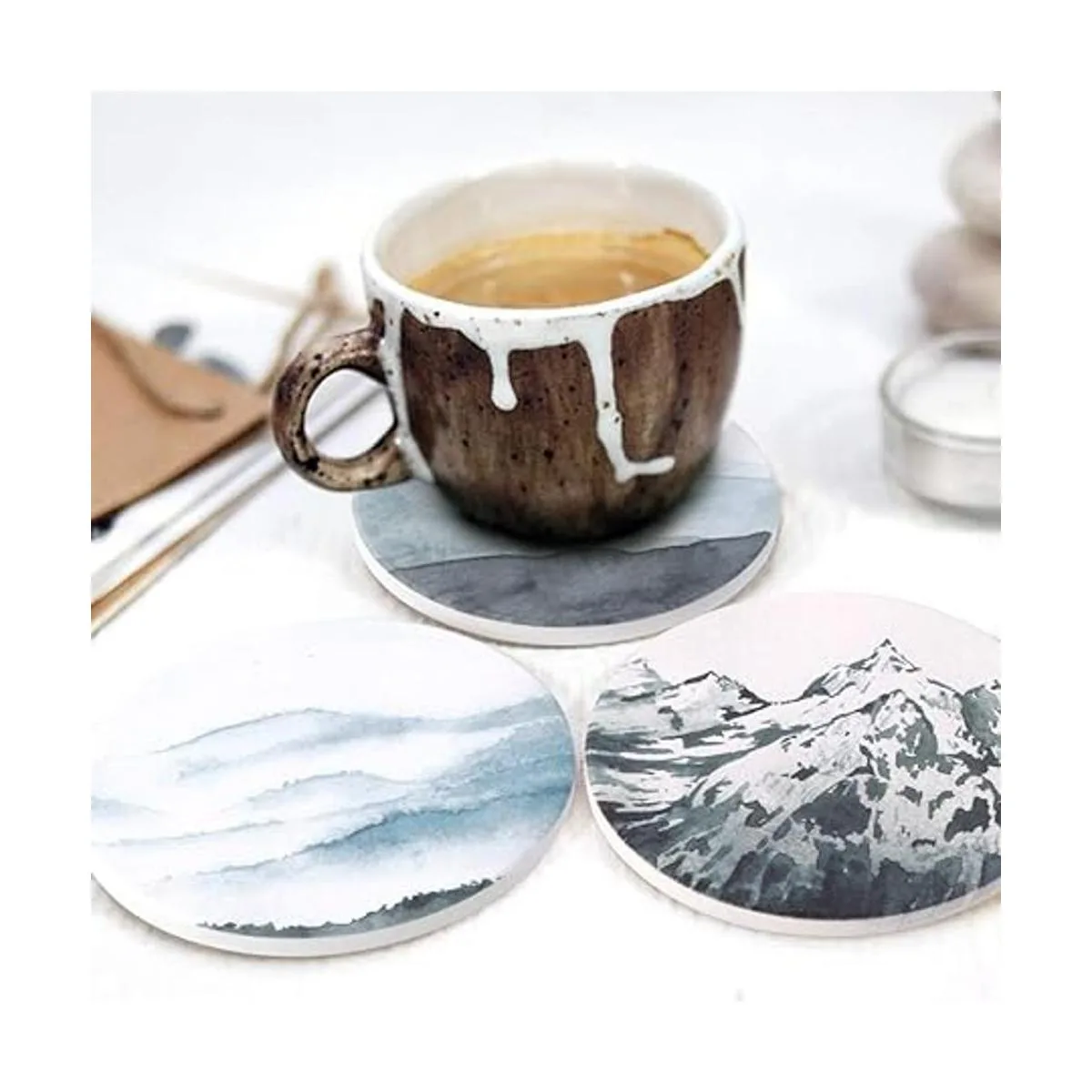 Lahome Mountain Range Posavasos Juego de posavasos