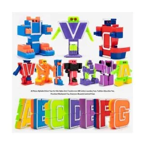 26 Piezas Alfabeto Robot Transformación Figura de Acción_6
