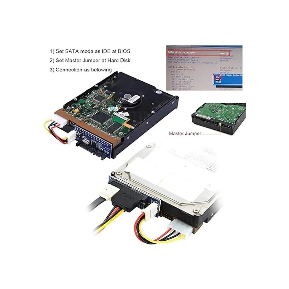 Cablecc IDEPATA Adaptador convertidor de disco a SATA_2