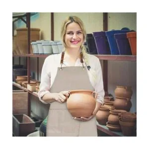 Delantal cruzado con bolsillos 2 delantales divididos con