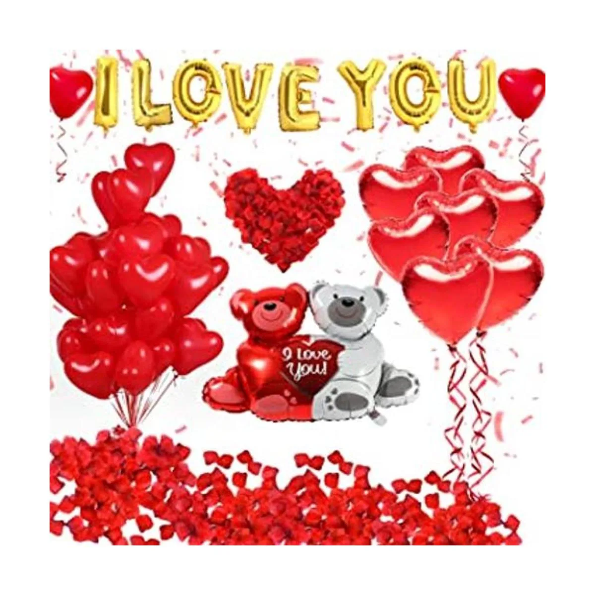 Golray Paquete de 40 globos y globos de corazón con 1000_1