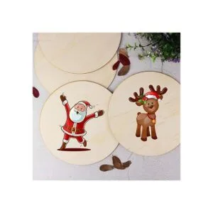 Arroyner Discos de madera pequeños de 2 pulgadas círculos