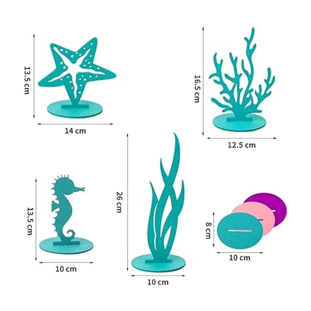 SUNBEAUTY 20 piezas de decoración de fiesta de sirena_3