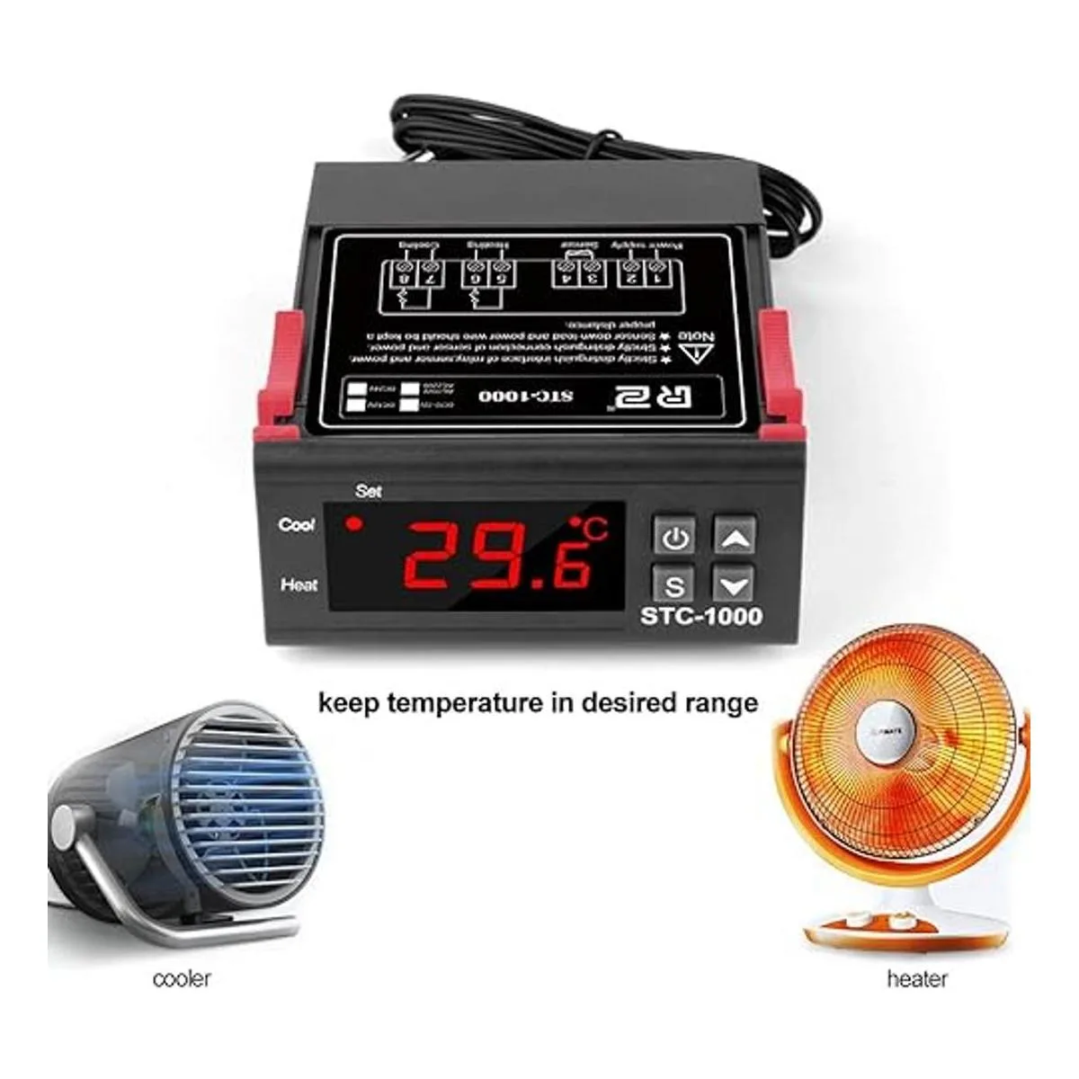 Controlador de temperatura digital termopar CA 110 220 V_4