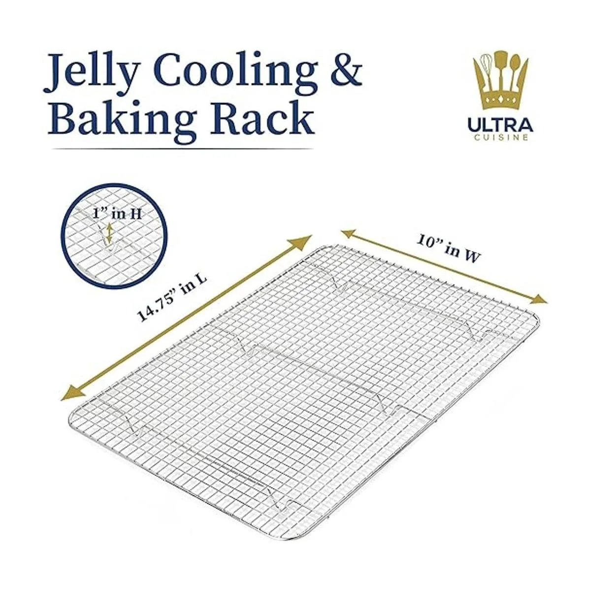 Juego de 2 estantes de refrigeración y horneado 100_2