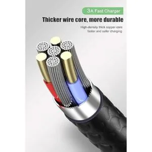 Cable cargador USB tipo C largo de carga rápida 6 pies 5_4