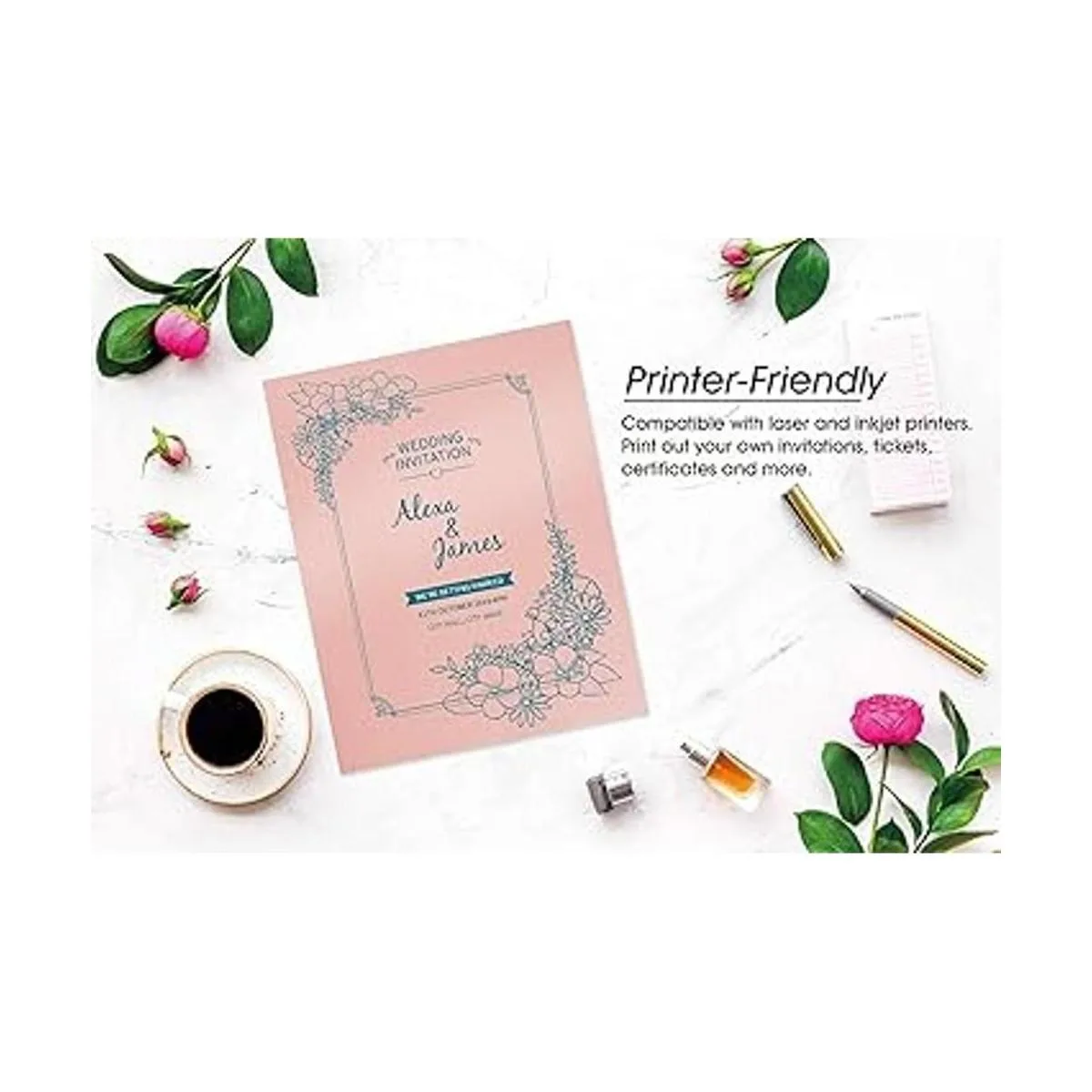 Papel metálico rosa paquete de 100 papeles brillantes_2