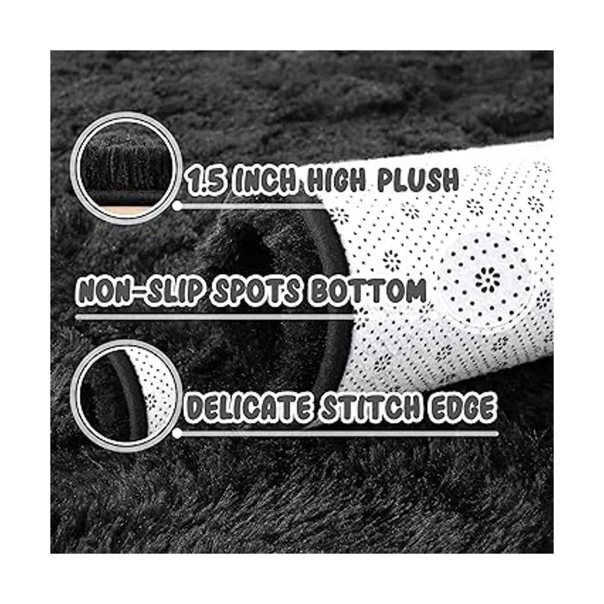 Rostyle Alfombras suaves y esponjosas para el dormitorio_5