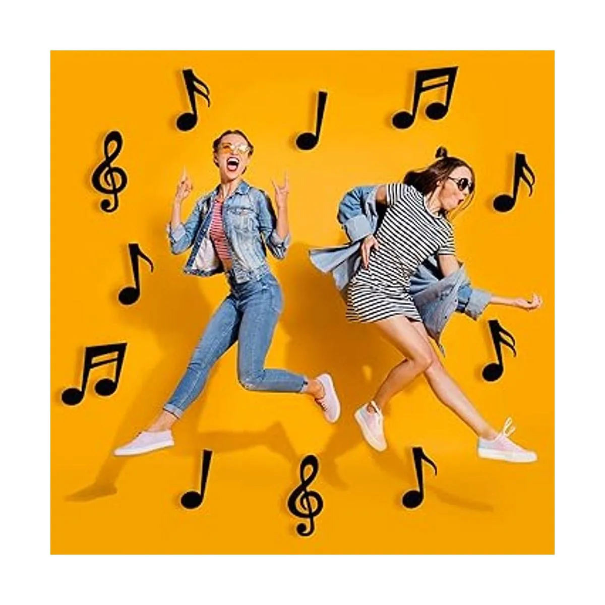 40 piezas de notas musicales decoraciones de fiesta de