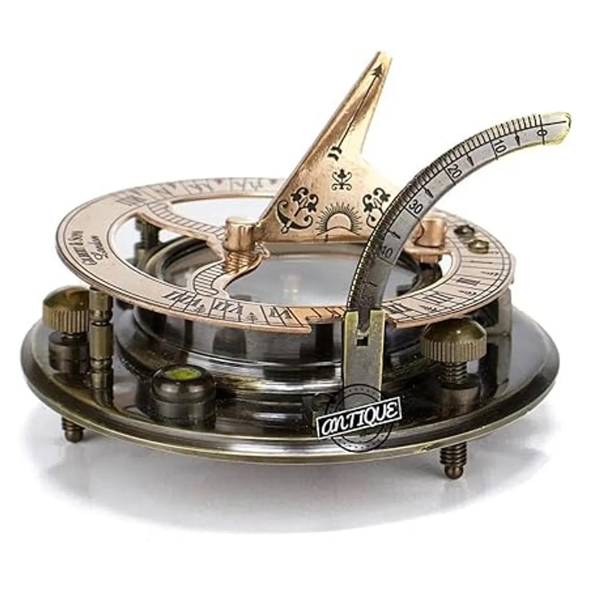 AV Sundial Brújula Reloj náutico de latón regalos_2