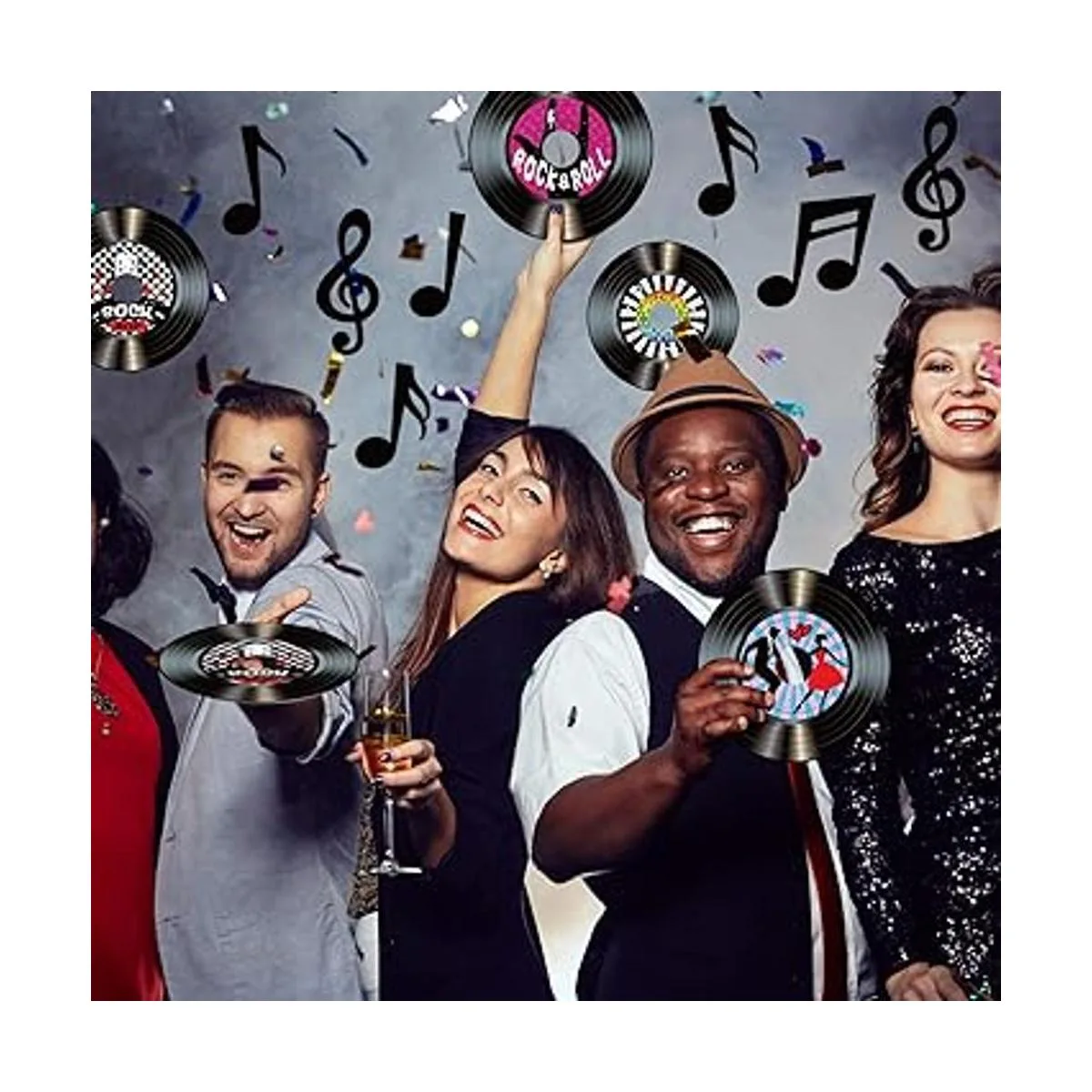 40 piezas de notas musicales decoraciones de fiesta de