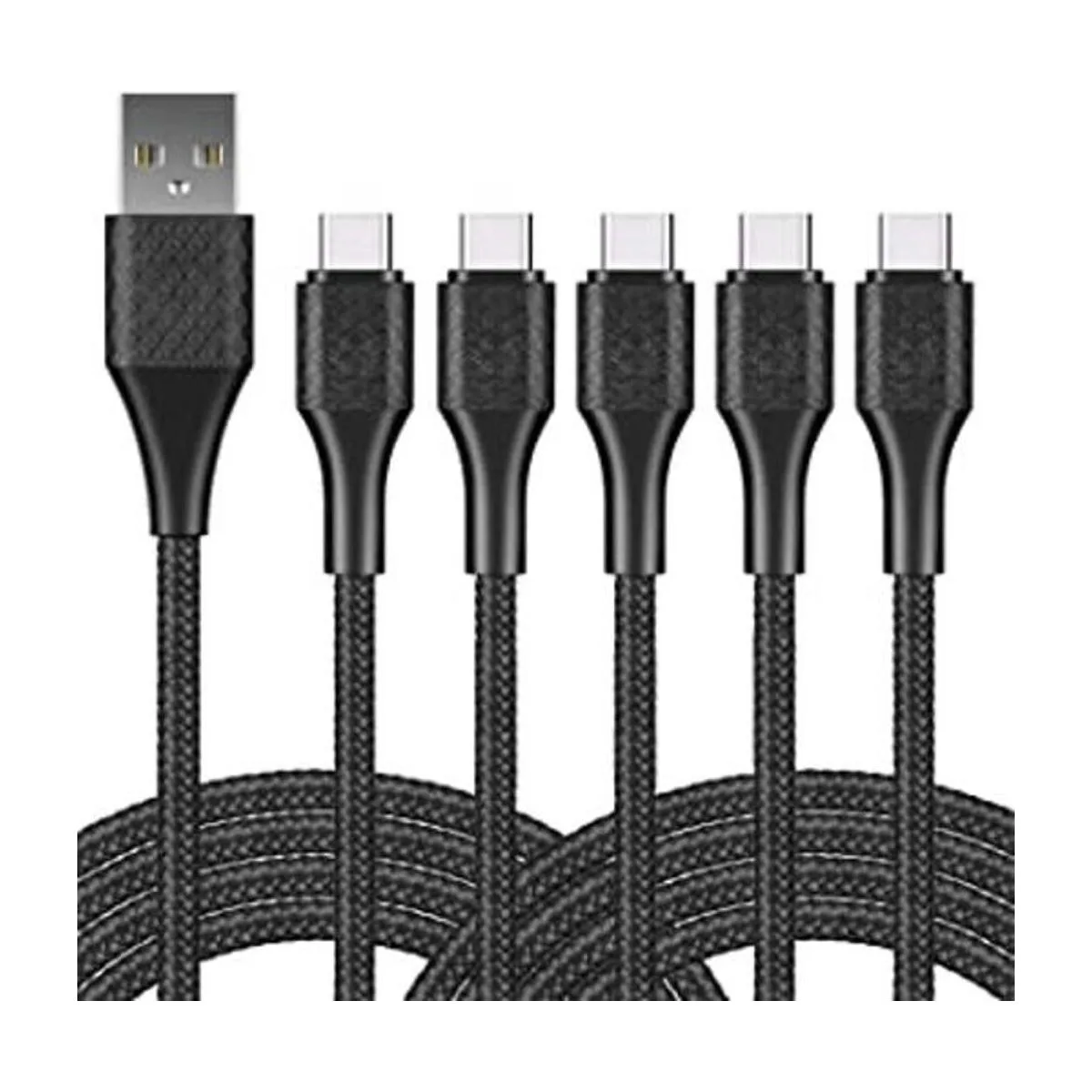 Cable cargador USB tipo C largo de carga rápida 6 pies 5_1