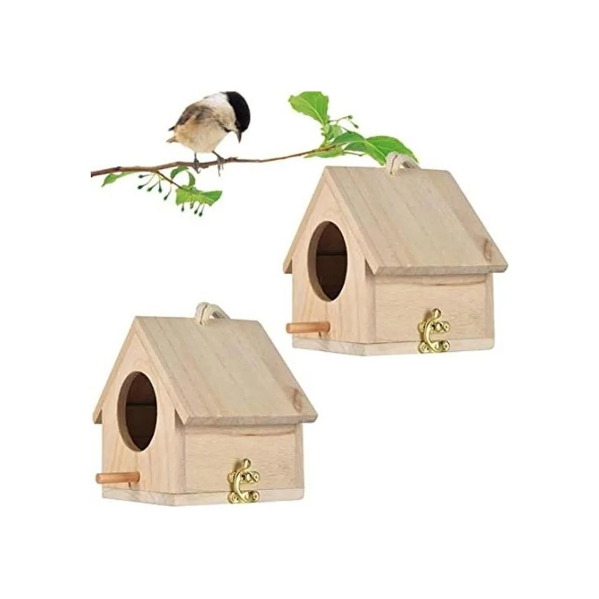 Tfwadmx Wren Casa de pájaros para colgar paquete de 2_1