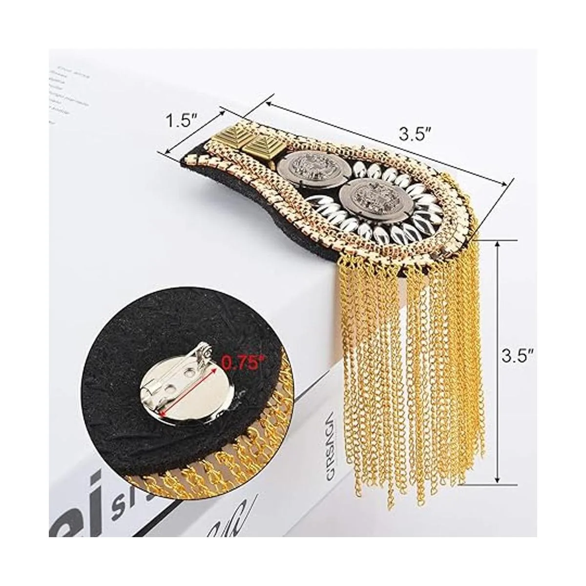 CM Fashion Star Tassel Link Chain Epaulet Shoulder Boards_4