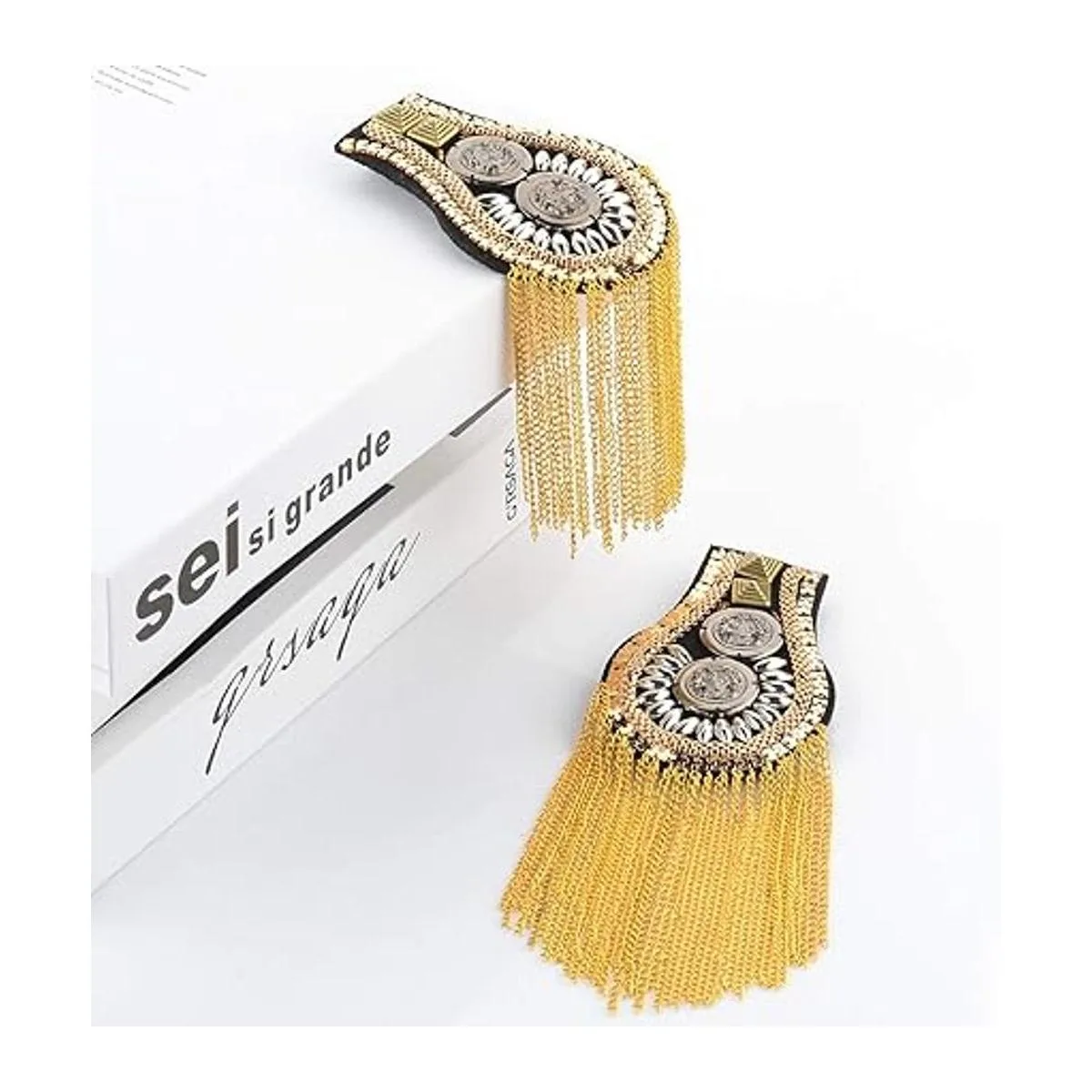 CM Fashion Star Tassel Link Chain Epaulet Shoulder Boards_5