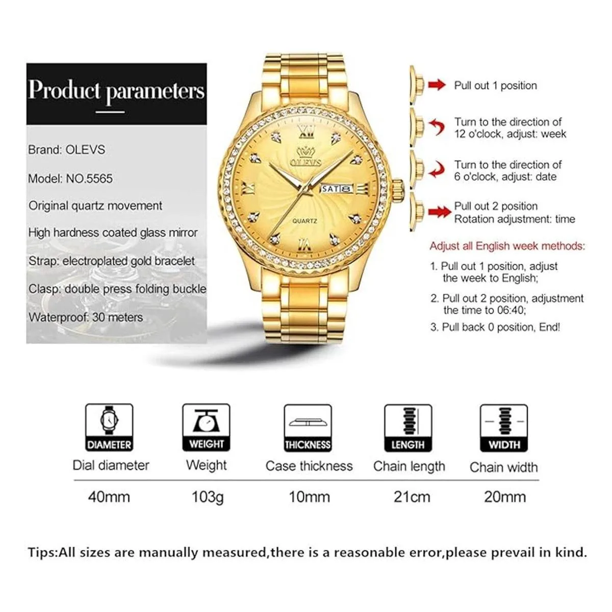 OLEVS Relojes de lujo con diamantes para hombres_3