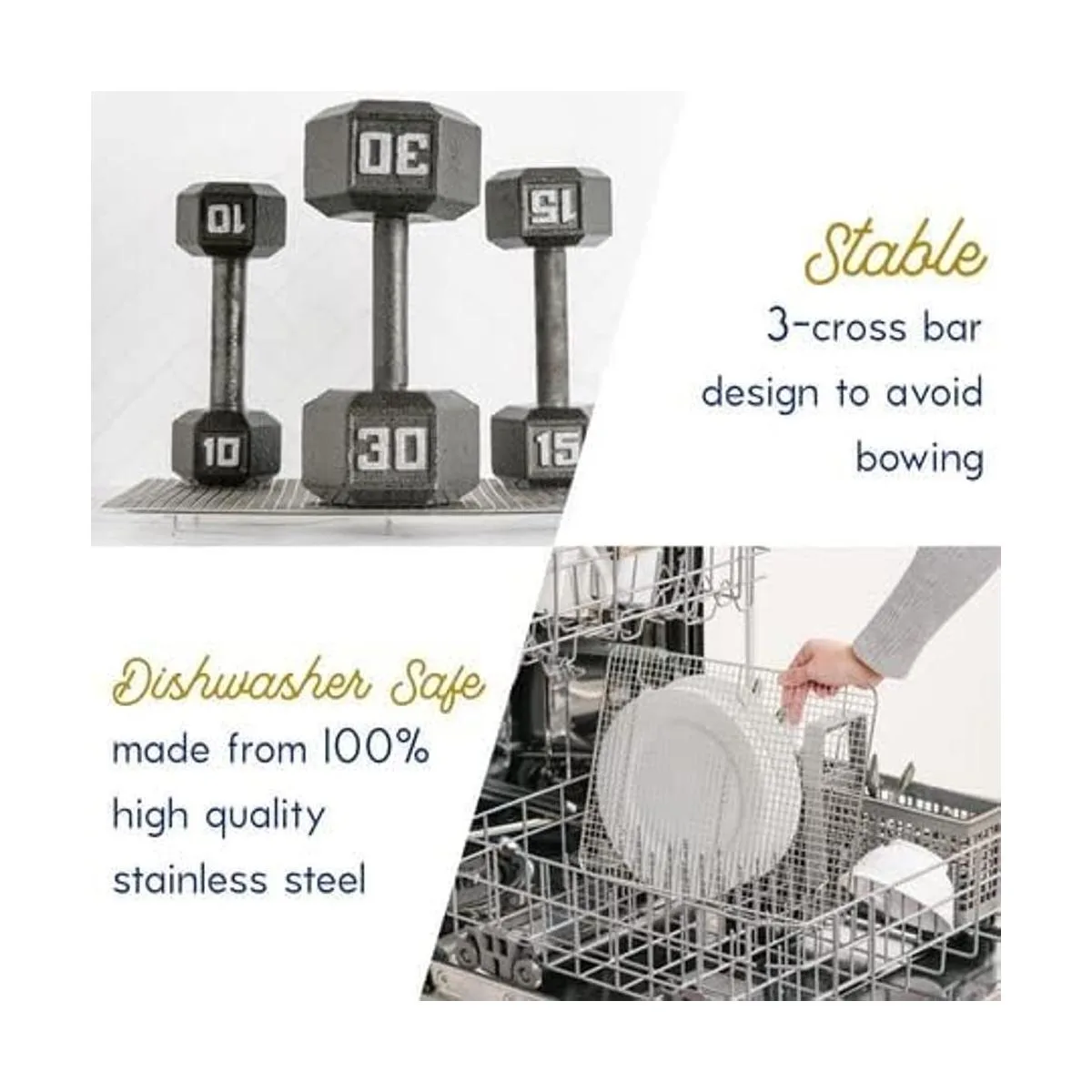 Juego de 2 estantes de refrigeración y horneado 100_3