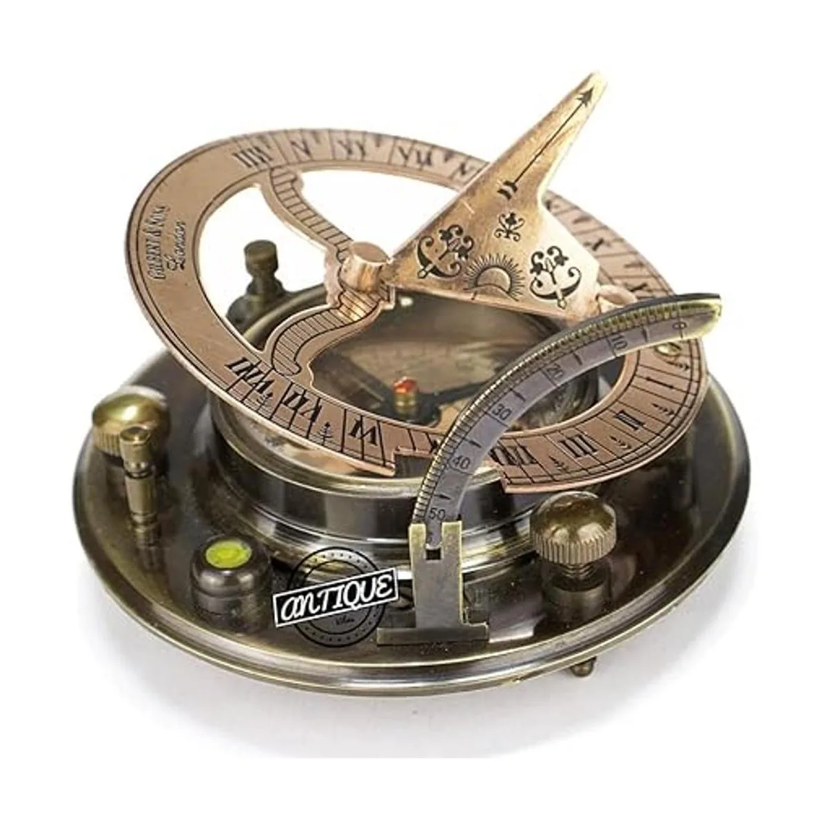 AV Sundial Brújula Reloj náutico de latón regalos_5