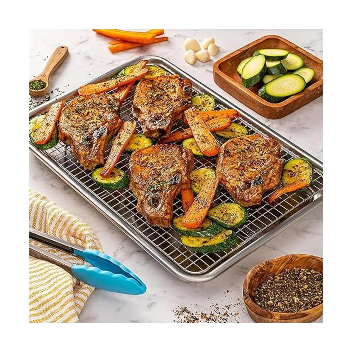 Juego de 2 estantes de refrigeración y horneado 100_6