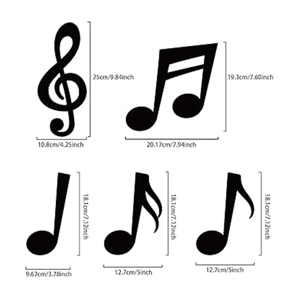 40 piezas de notas musicales decoraciones de fiesta de