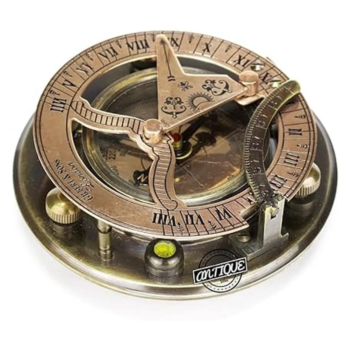 AV Sundial Brújula Reloj náutico de latón regalos_6