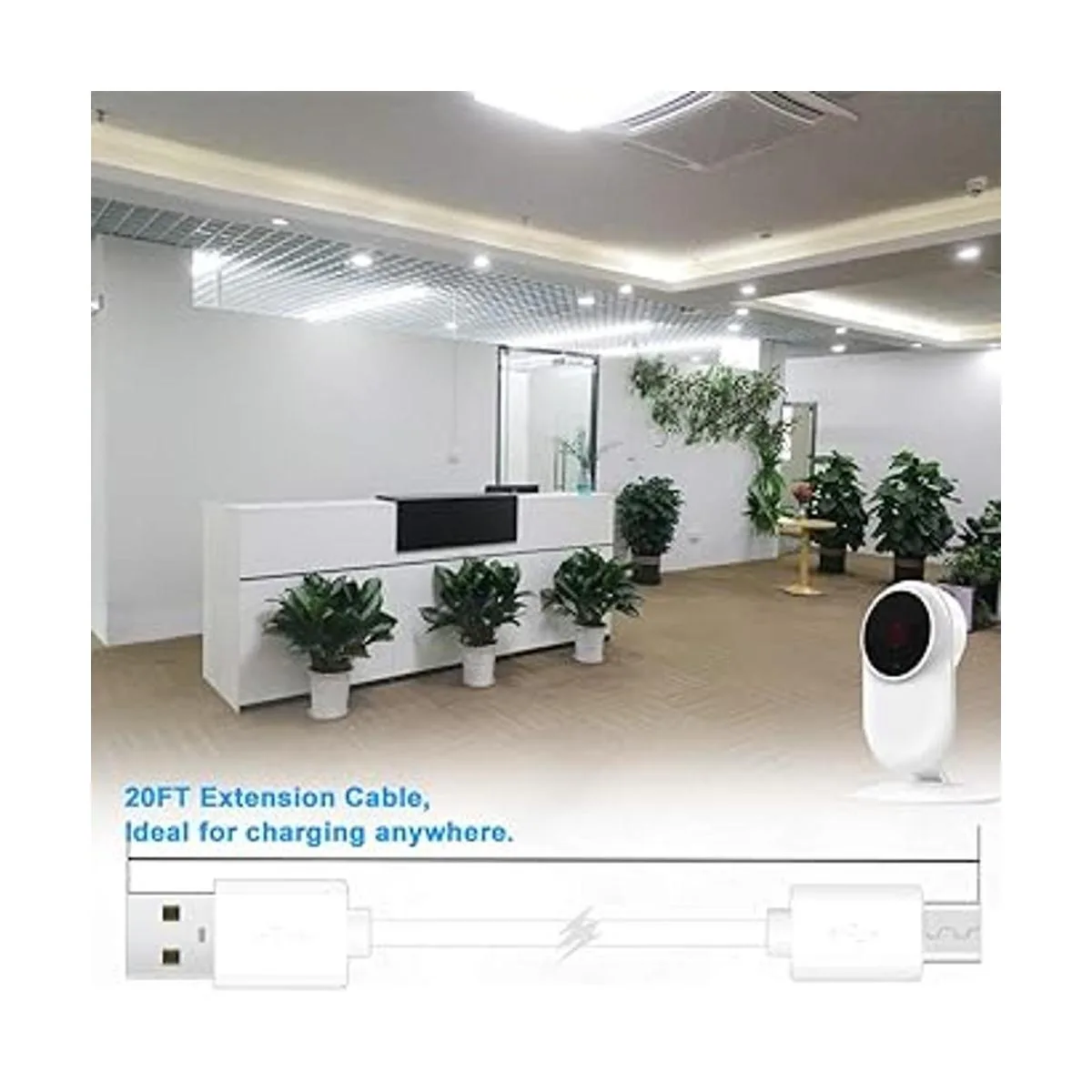 Paquete de 2 cables de extensión de alimentación para Wyze_5