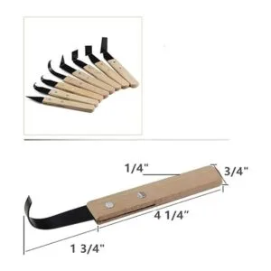 Juego de 8 herramientas de cerámica con mango de madera_2