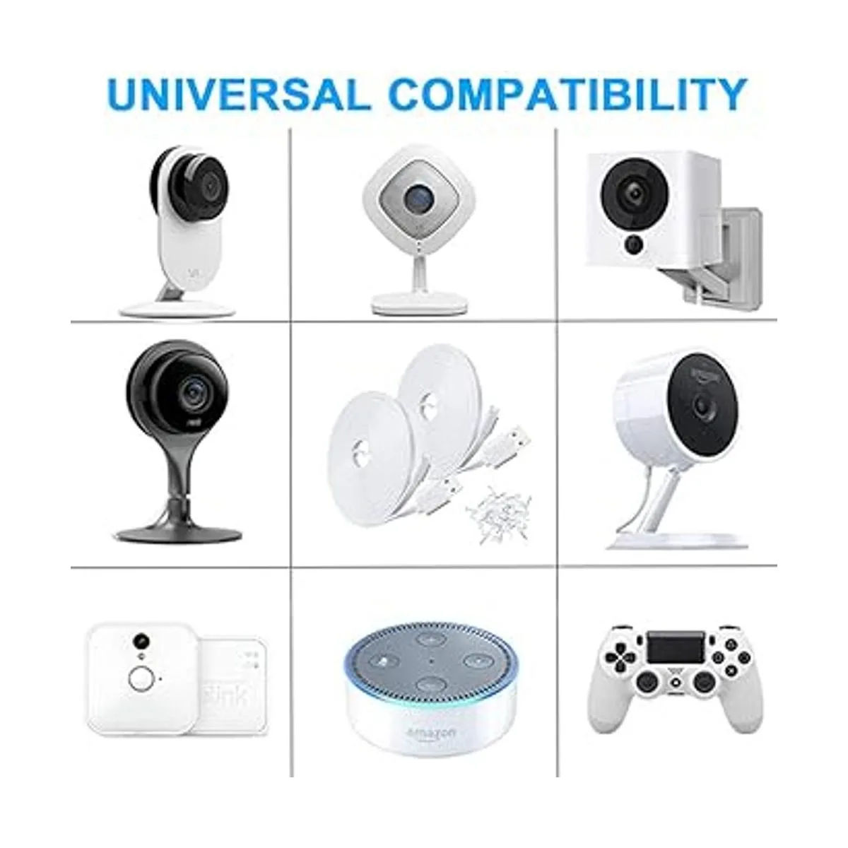 Paquete de 2 cables de extensión de alimentación para Wyze_4