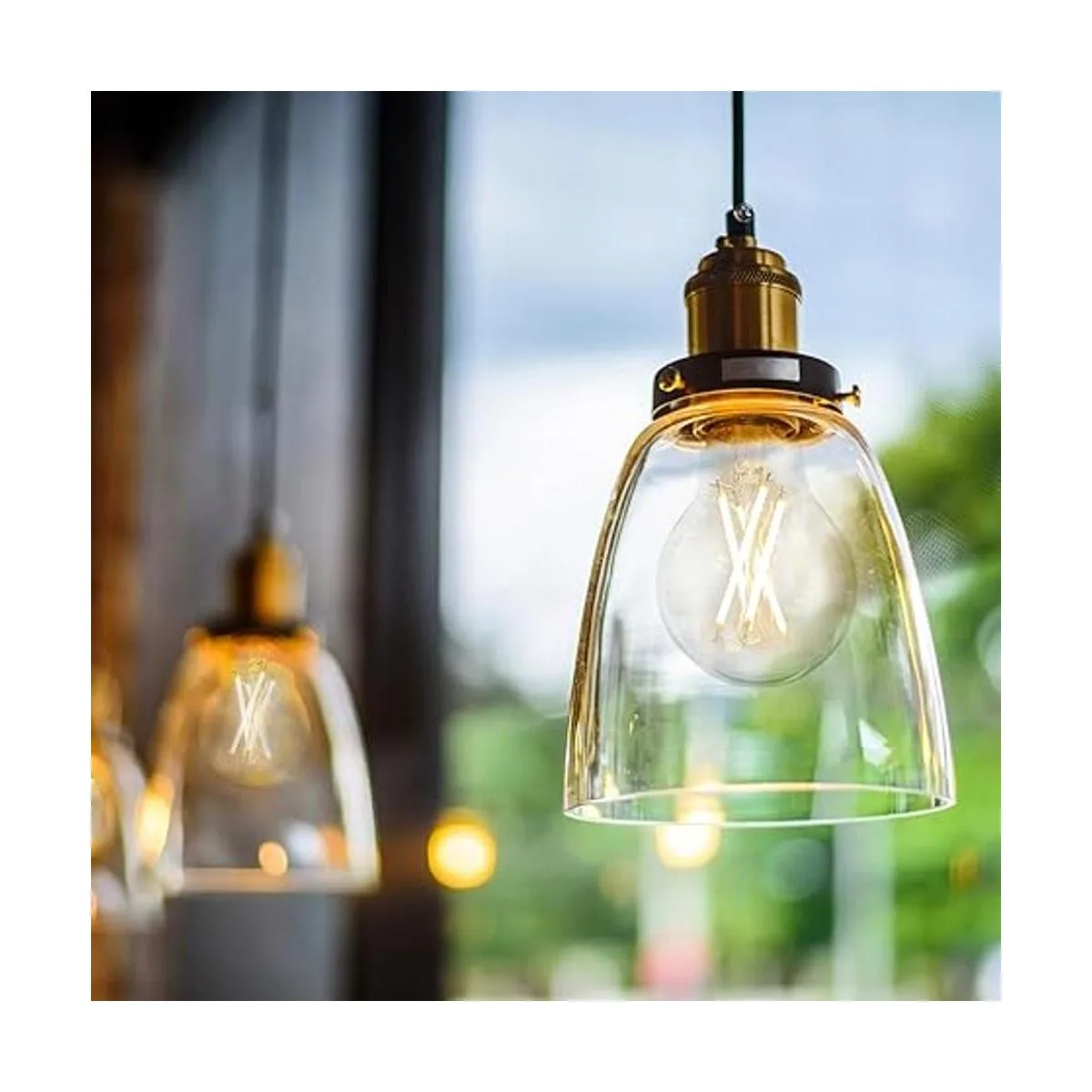 Maxxima Bombilla de filamento LED A19 transparente de 800_4