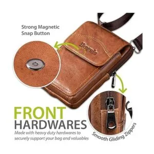 Hengwin Bolso bandolera de cuero para iPhone 11 XR 8 7 6_3