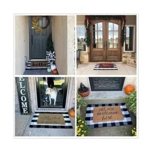 KaHouen Alfombra de algodón a cuadros de búfalo de 27.5 x_6