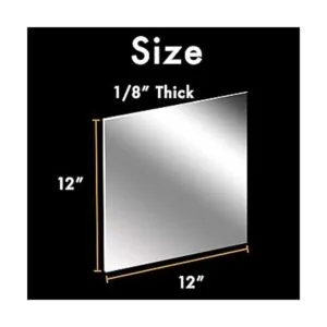 Plexiglás de hoja acrílica transparente de 12 x 12