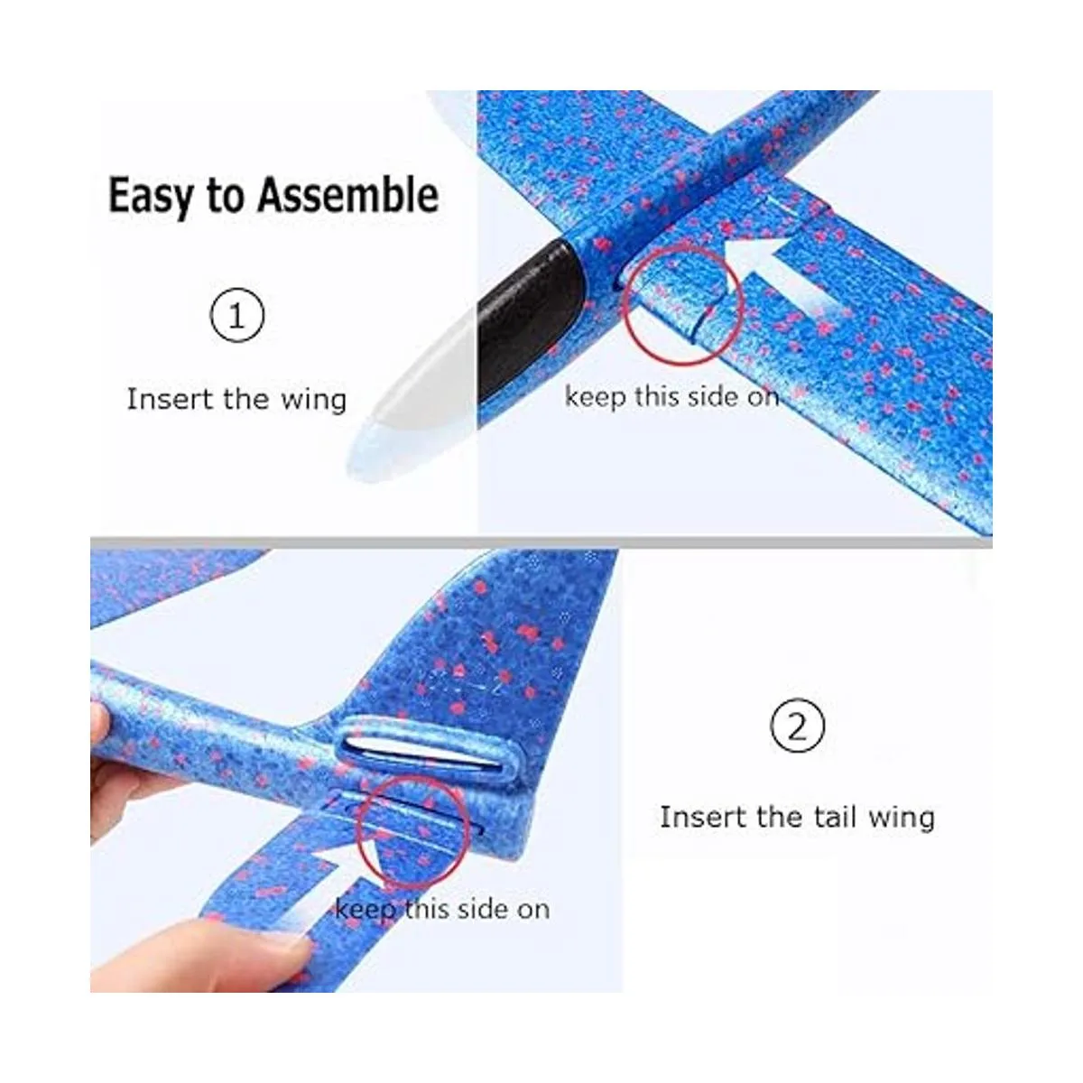 Paquete de 4 juguetes de avión avión de espuma grande de_6