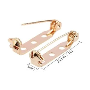 100 broches dorados con cierre de 1 pulgada para insignias