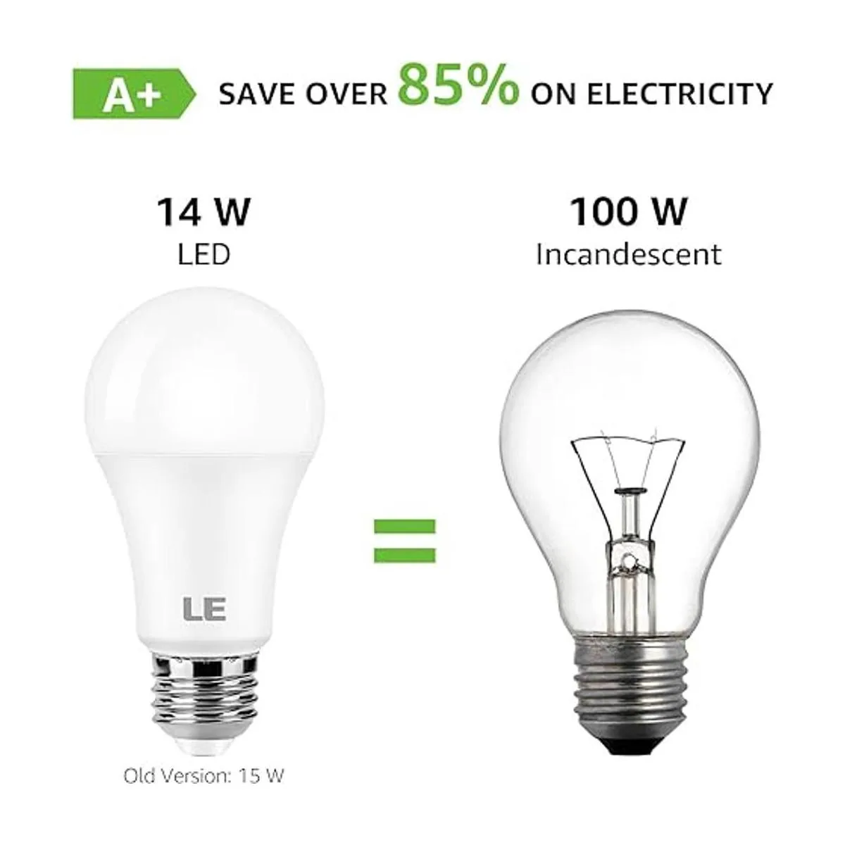 LE Bombillas LED equivalentes a 100 W 14 W 1600 lúmenes