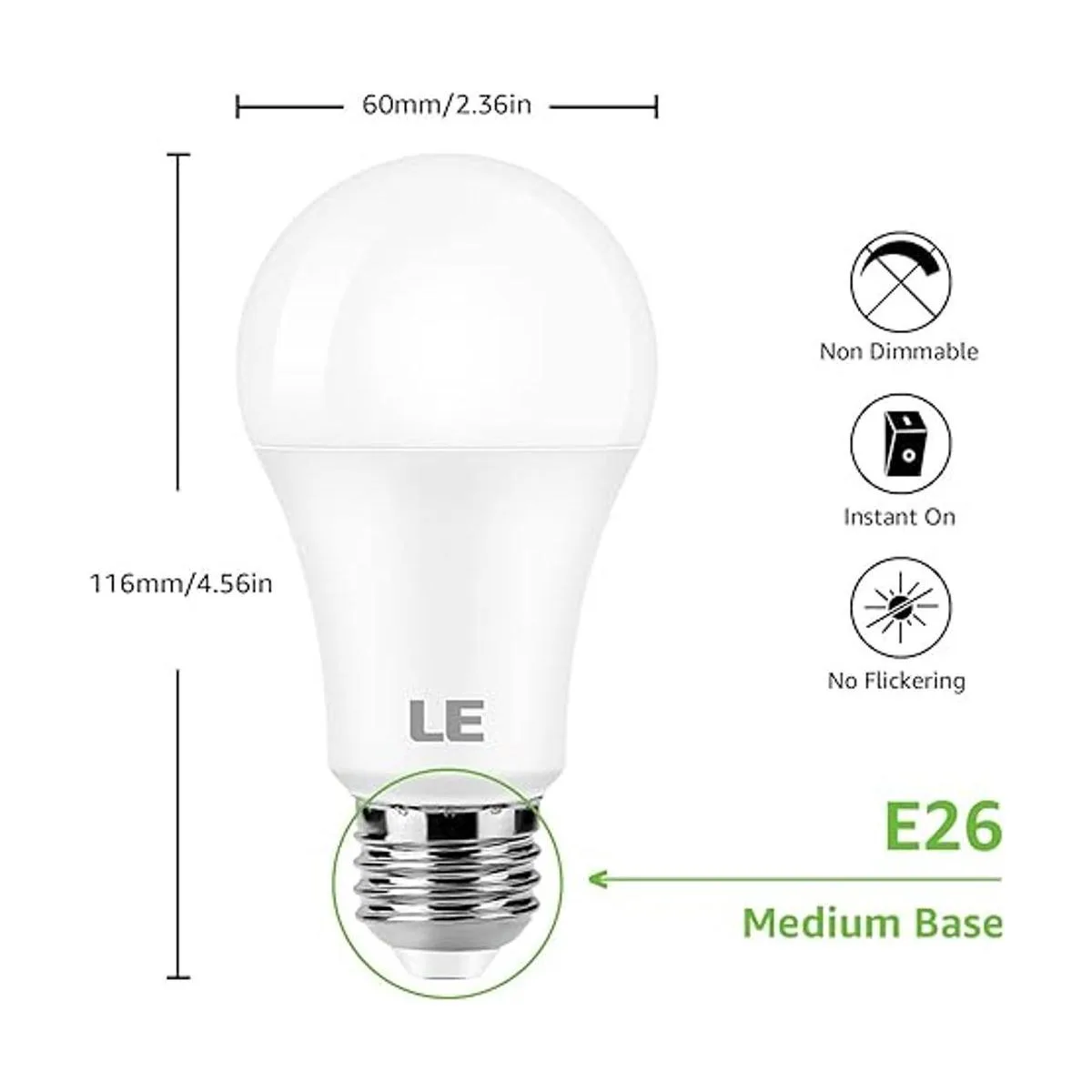 LE Bombillas LED equivalentes a 100 W 14 W 1600 lúmenes