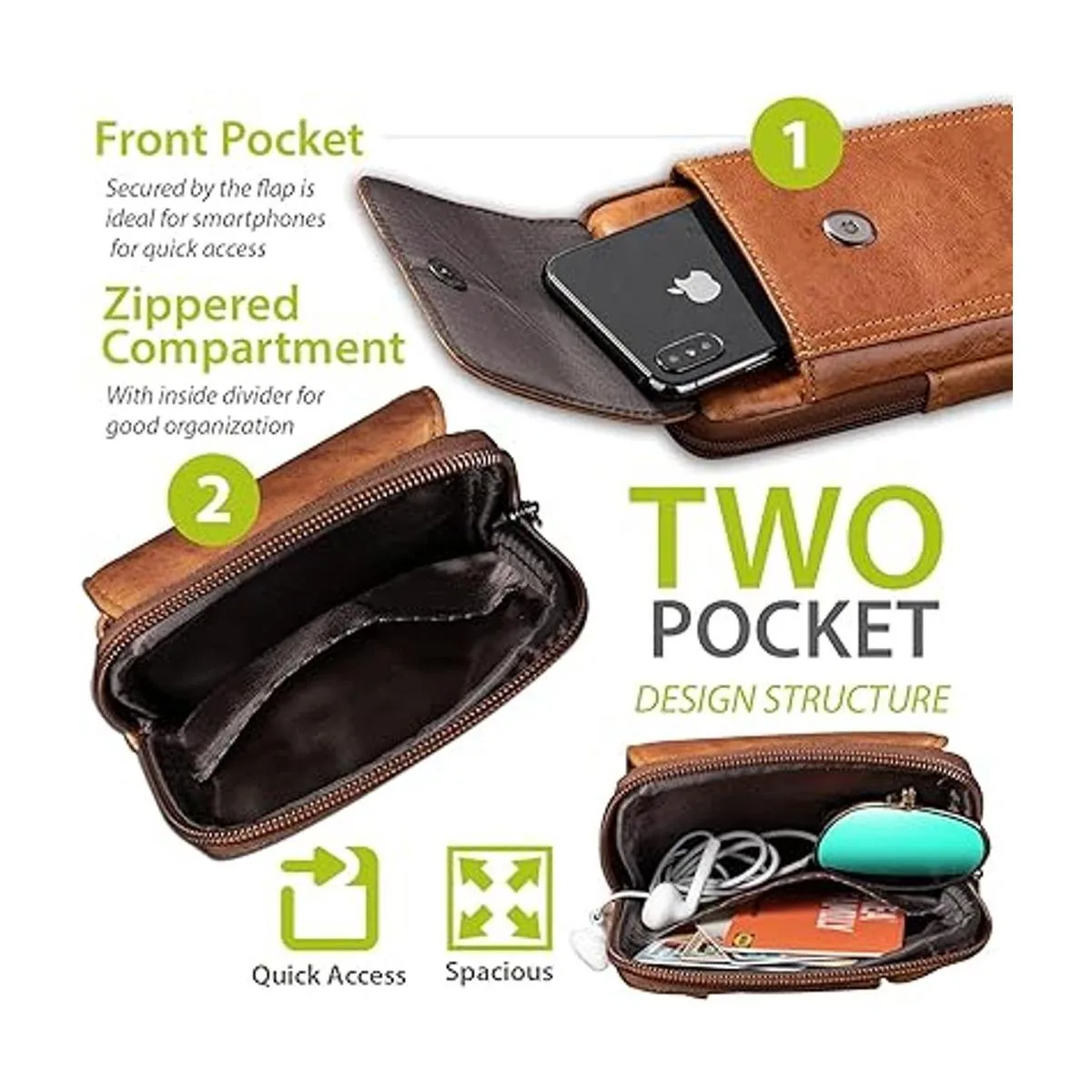 Hengwin Bolso bandolera de cuero para iPhone 11 XR 8 7 6_4