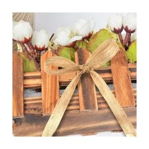 4 rollos de tela de arpillera natural con cinta de