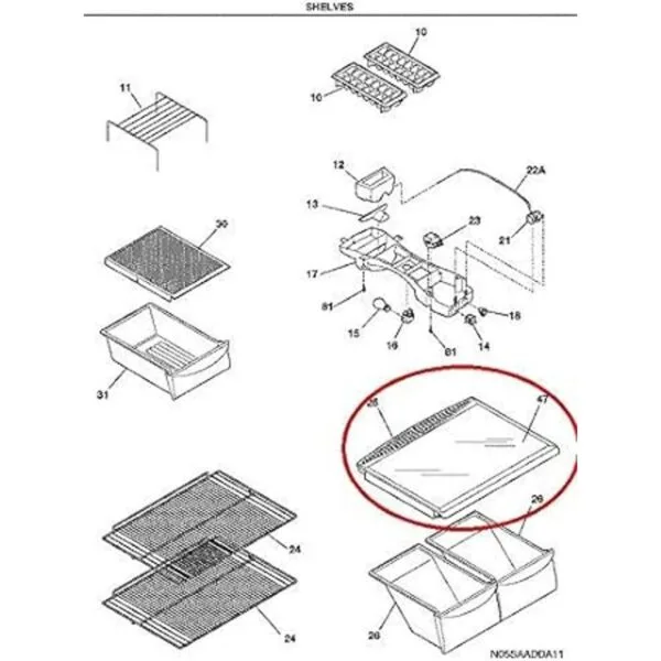 Repuesto de vidrio crujiente compatible con Frigidaire_2
