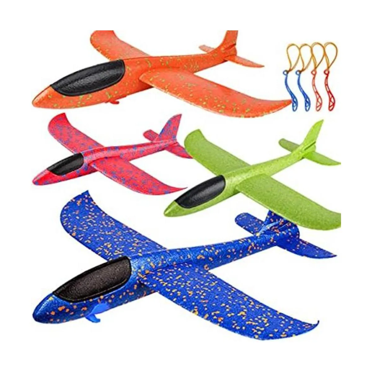 Paquete de 4 juguetes de avión avión de espuma grande de_1