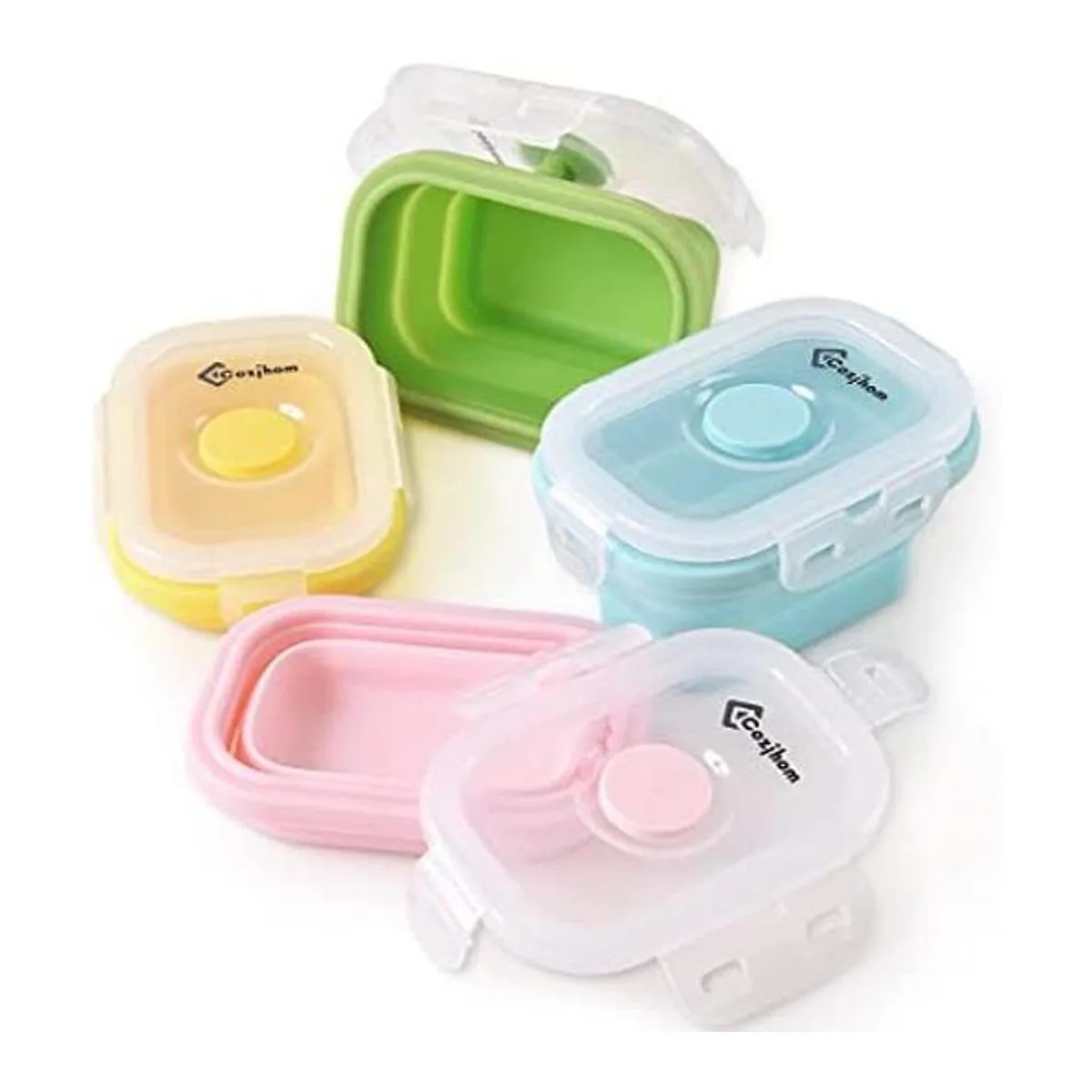 Cozihom Contenedor plegable de silicona para_1
