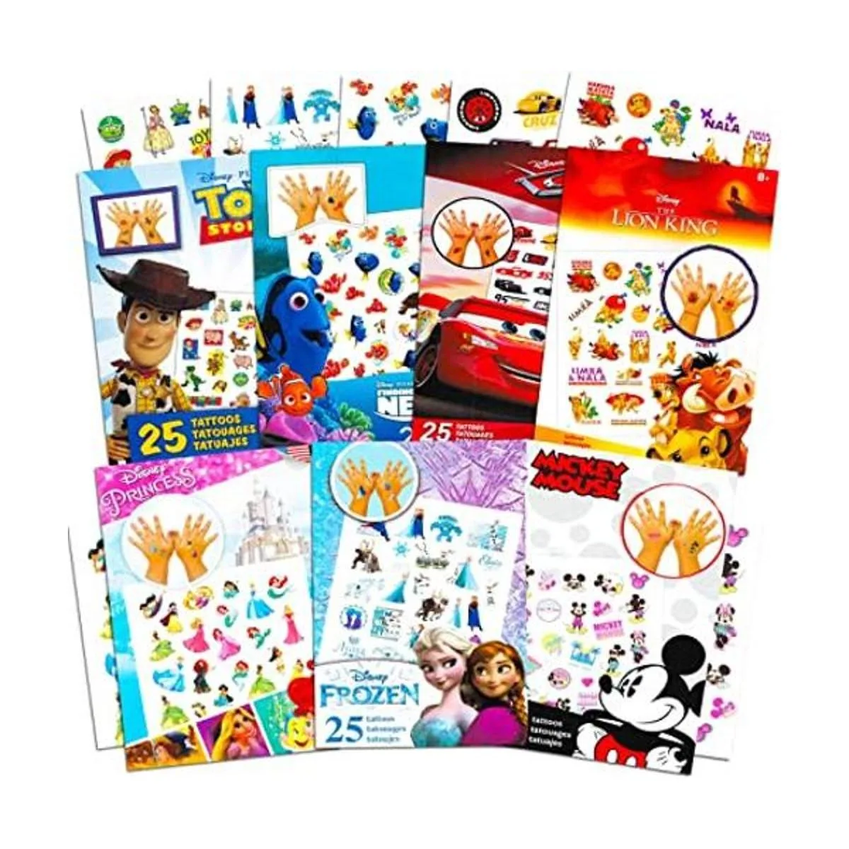Mega surtido de recuerdos de fiesta de tatuajes de Disney_1