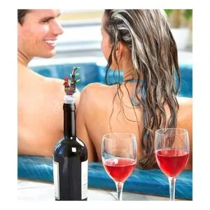 Cheers Tapón de vino de vidrio de gallo Elegante sello