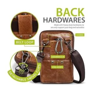 Hengwin Bolso bandolera de cuero para iPhone 11 XR 8 7 6_5