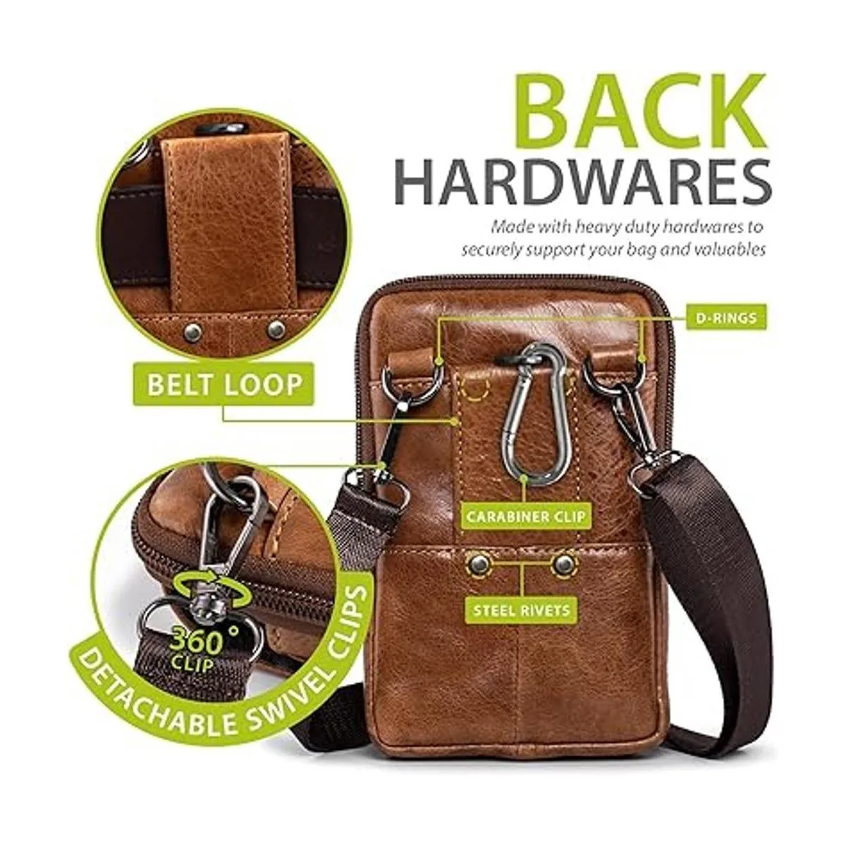 Hengwin Bolso bandolera de cuero para iPhone 11 XR 8 7 6_5