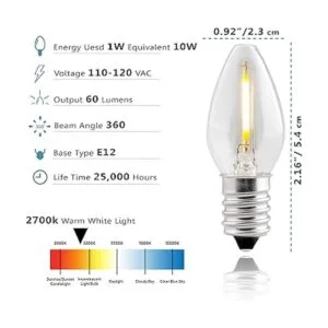 Bombilla LED de noche Bombillas LED C7 E12 Bombillas_3