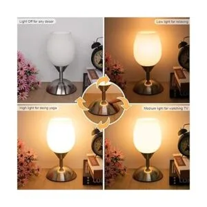 Boncoo Lámpara de mesa con control táctil regulable_3