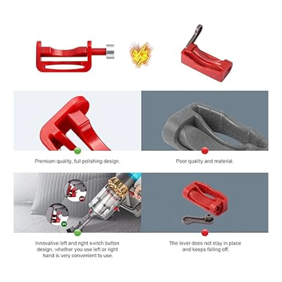 LANMU Cerradura de gatillo compatible con Dyson V15 V11_2