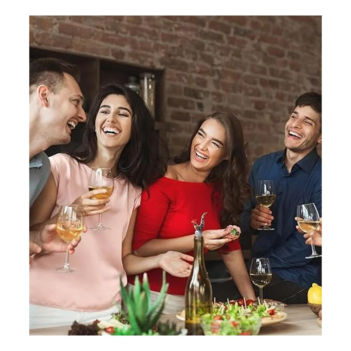 Cheers Tapón de vino de vidrio de gallo Elegante sello