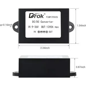 Estabilizador DCDC DROK 9 V36 V a 12 V Boost Buck_3